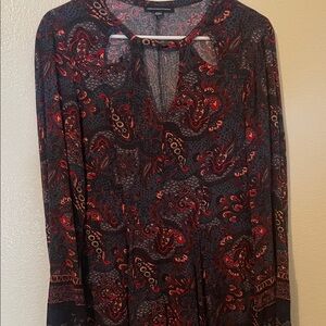 American Eagle Outfitters Red and Black Paisley Mini Dress